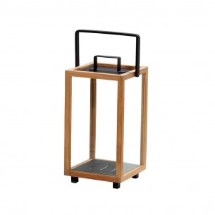 LIGHTHOUSE Lantern H42cm in Teak and Lava Grey Aluminium 2