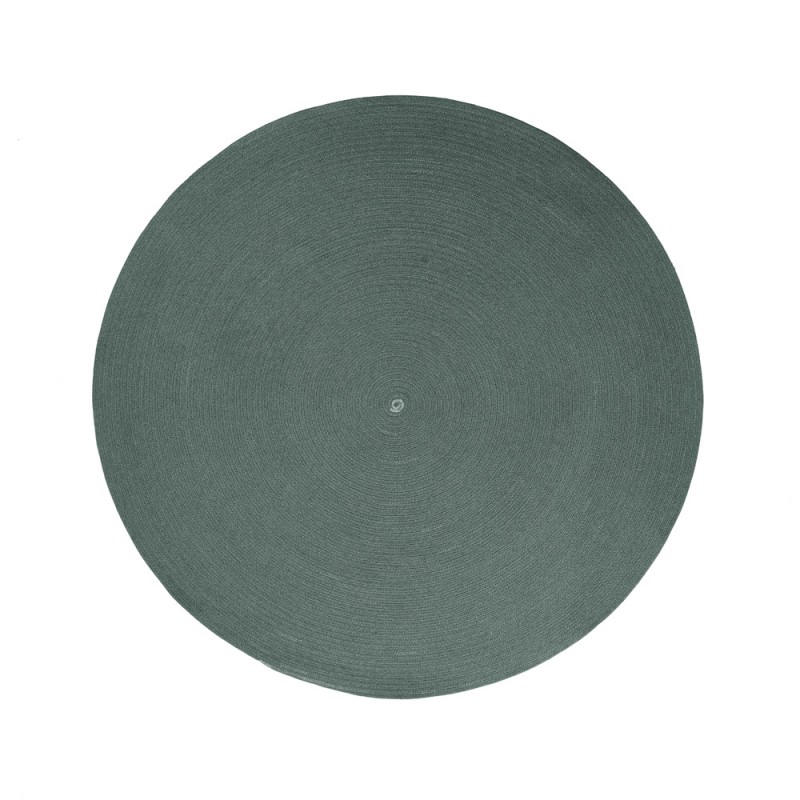 Tapis d'extérieur rond CIRCLE Vert foncé en polypropylène D140cm