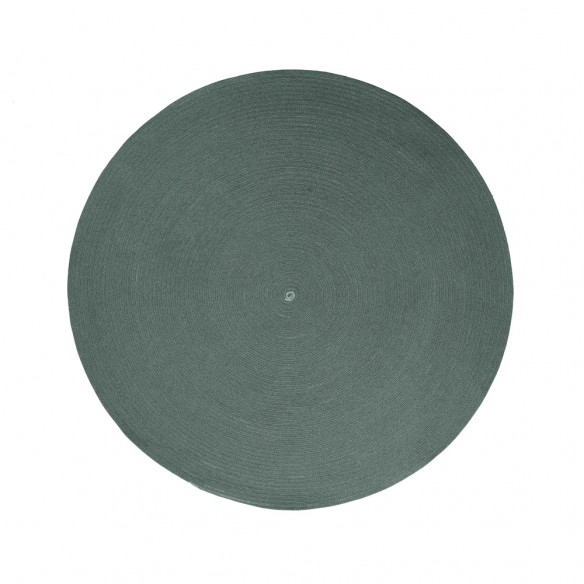 Tapis d'extérieur rond CIRCLE Vert foncé en polypropylène D140cm