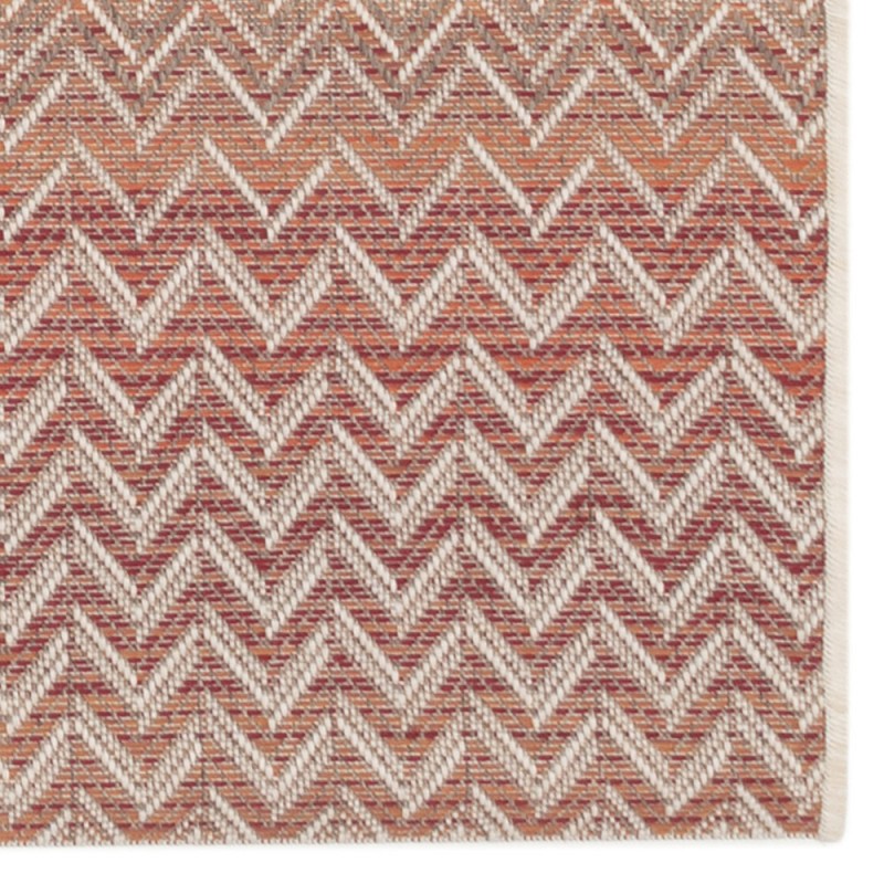 Tapis d'extérieur ZIGGY Rouge Beige en polypropylène 160x230cm