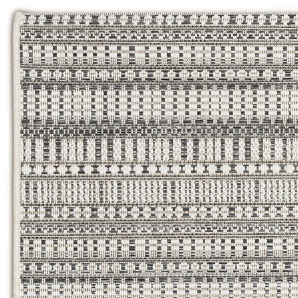 ZULU Silver Polypropylene Outdoor Rug 180x280cm