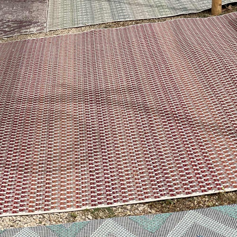 SIENNA RED Polypropylene Outdoor Rug 160x230cm Made in Belgium