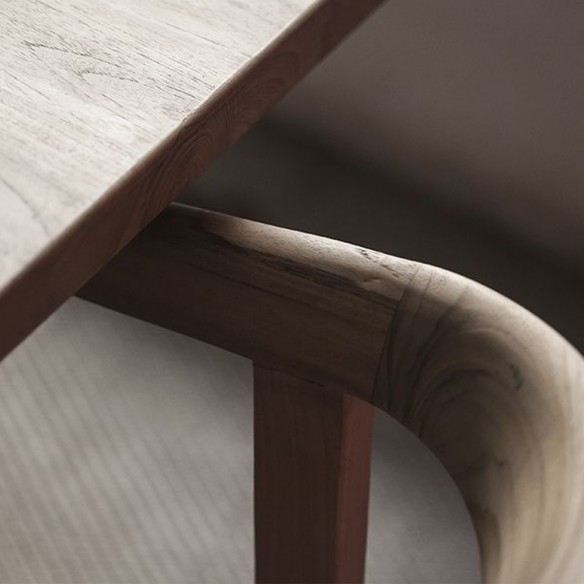 Chaise ARC en teck recyclé naturel