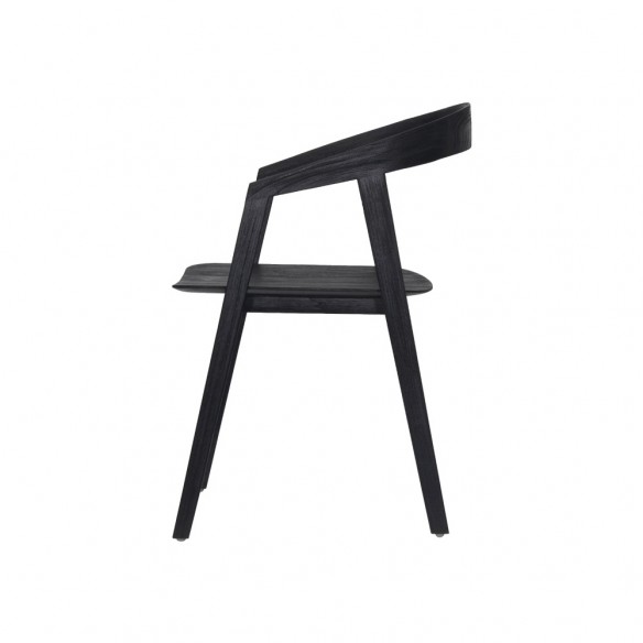 ARC Dining Chair in Black Reclaimed Teak Dareels