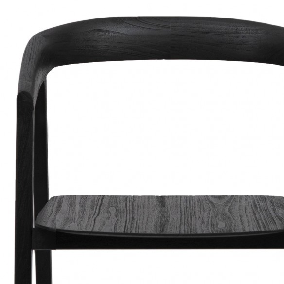 ARC Dining Chair in Black Reclaimed Teak