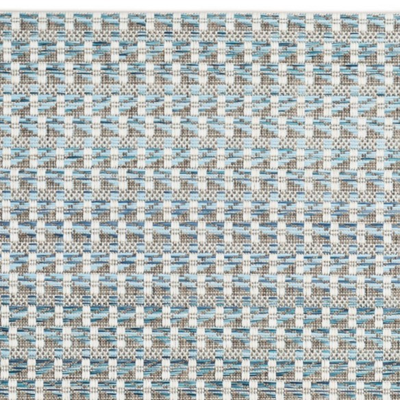 SIENNA Blue Polypropylene Outdoor Rug roolf