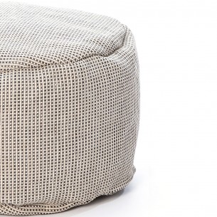 Pouf rond DOTTY beige D50cm 2