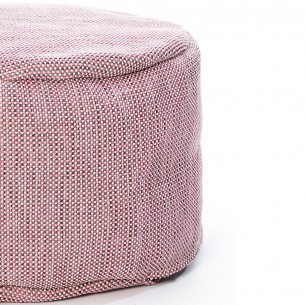 Pouf rond DOTTY rose pivoine D50cm 2