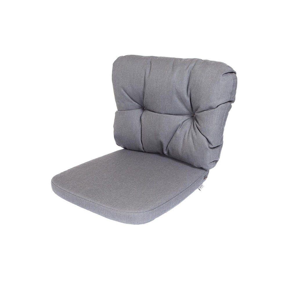 Fauteuil de jardin Peacock Corde souple et coussins gris