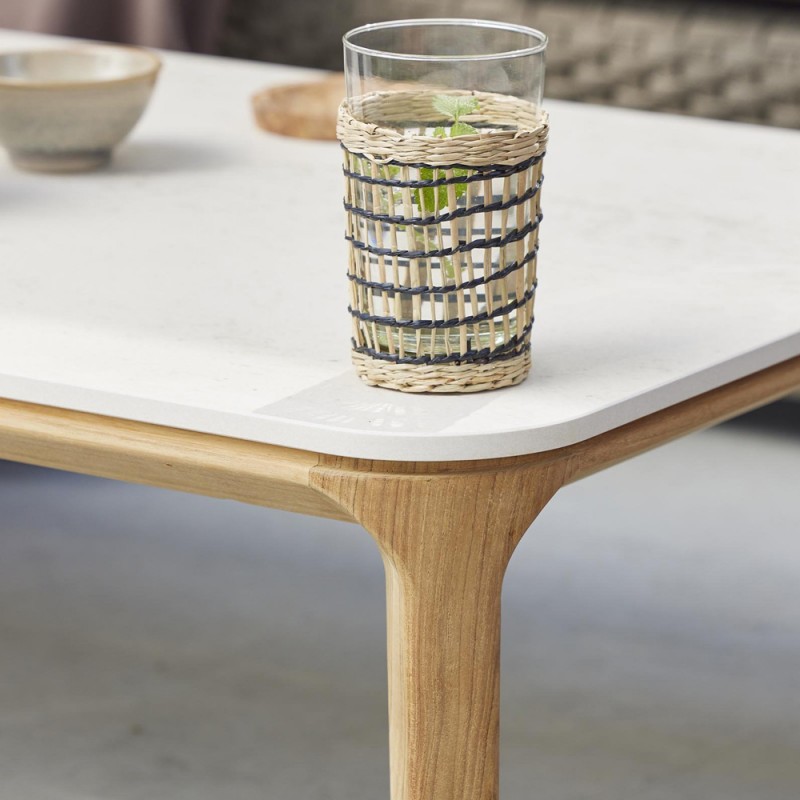 Roger Capron table basse française en céramique à motif de tournesol