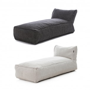 Duo de Long Chair DOTTY anthracite blanc 2