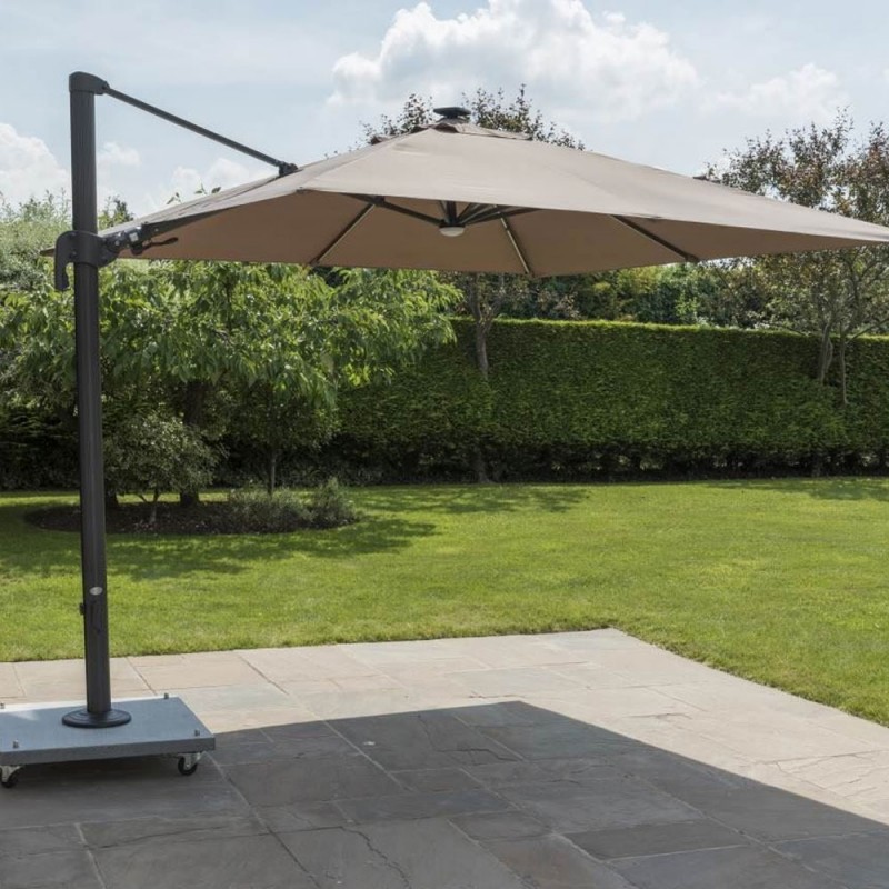 PALERMO cantilever parasol 3x3m with...