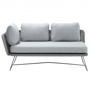 Canapé de jardin HORIZON 2 places gris module droit 2
