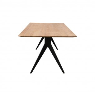 Table à manger MAJESTI en teck recyclé naturel L200 2