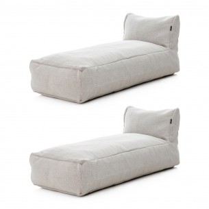 Duo de Long Chair DOTTY blanc 2
