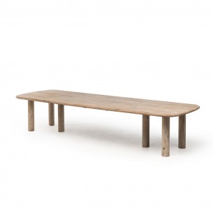 COLIN Outdoor Dining Table in Natural Reclaimed Teak W350 2