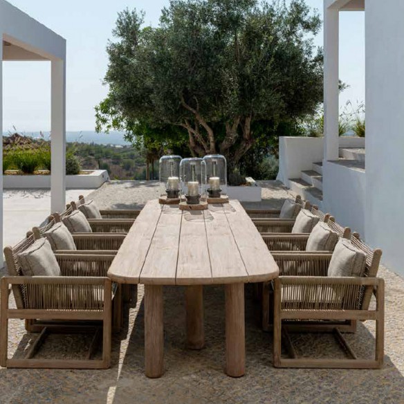 COLIN Outdoor Dining Table in Natural Reclaimed Teak W350