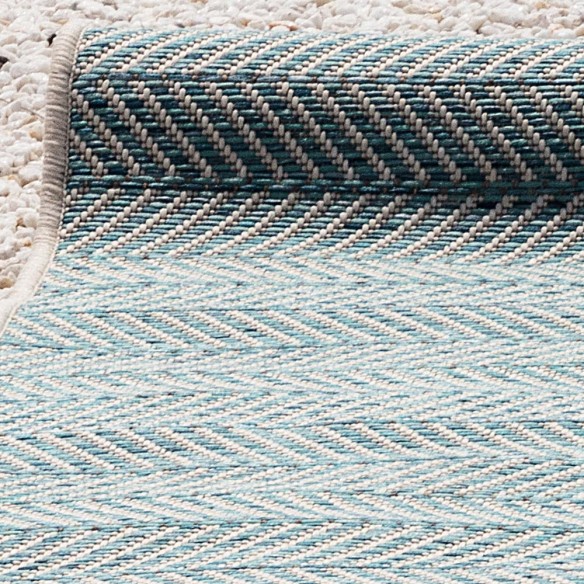 RYLANDER Turquoise Polypropylene Outdoor Rug 160x230cm