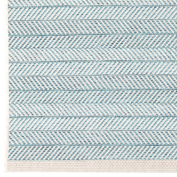 RYLANDER Turquoise Polypropylene Outdoor Rug 160x230cm