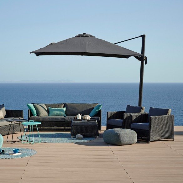 Parasol déporté inclinable HYDE LUXE 3x4m Aluminium / Anthracite