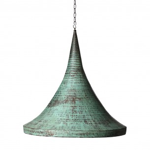 CONIQUE Hanging Lamp Green Copper D50cm