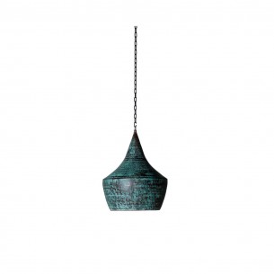 NILS Hanging Lamp Green Copper D30cm