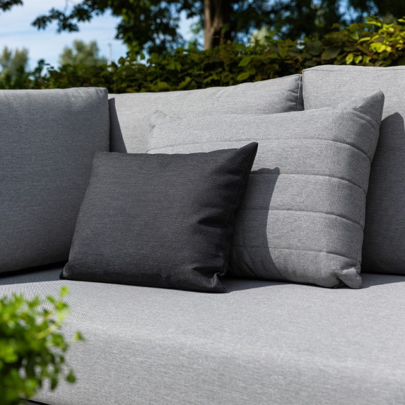NEVADA MISTGREY Lounge Set 6 Seater Aluminium Grey with Concrete Look Ceramic Coffee Table
