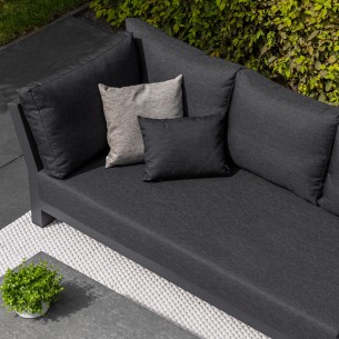 NEVADA GRAPHITE Lounge Set 6 Seater Aluminium Grey with Concrete Look Ceramic Coffee Table 2