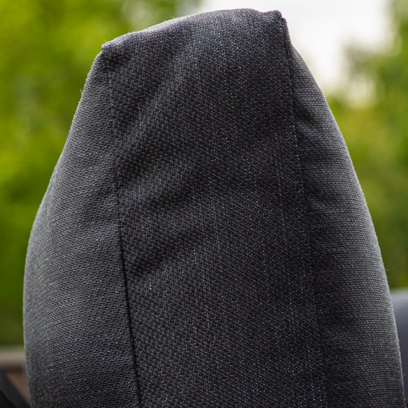 Salon de jardin TIMBER GRAPHITE 7 places gris aluminium avec table basse réglable en hauteur