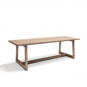 DELMON Outdoor Dining Table in Natural Reclaimed Teak W250 2