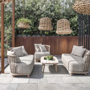 CARLA Garden Lounge Set in Natural Reclaimed Teak