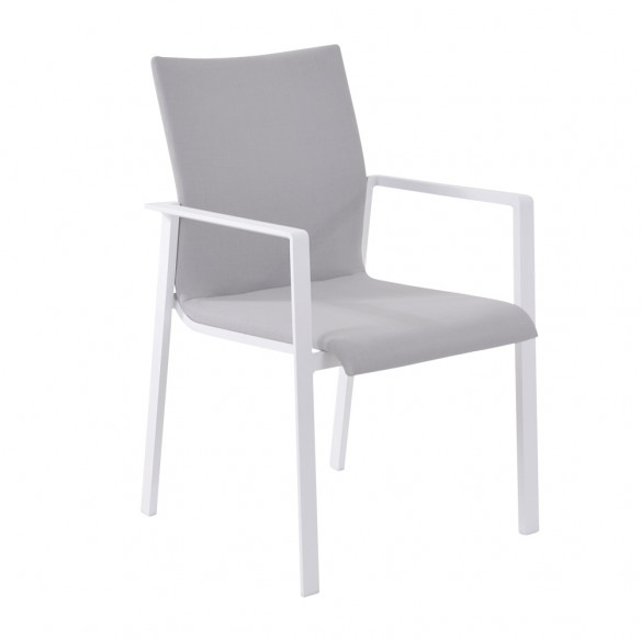 SENSE Garden Chair in White and Grey