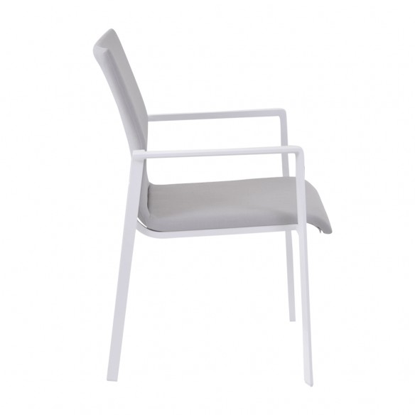 SENSE Garden Chair in White and Grey