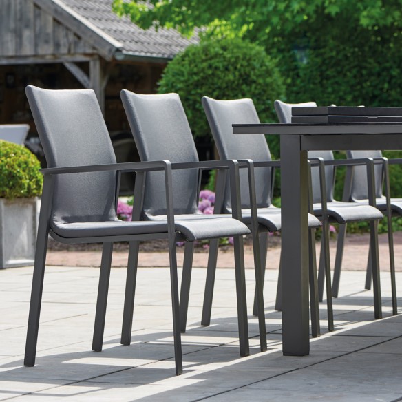 SENSE Garden Chair in Lava Grey and Anthracite Grey