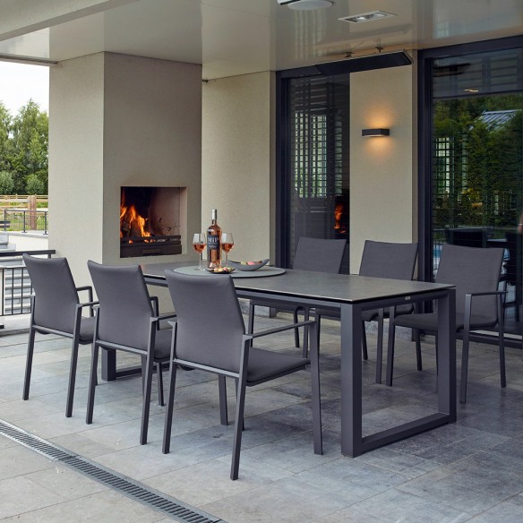 SENSE Garden Chair in Lava Grey and Anthracite Grey