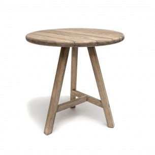 ANDY Round Bar Table in Natural Reclaimed Teak H95cm 2
