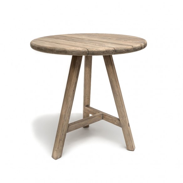 ANDY Round Bar Table in Natural Reclaimed Teak H95cm