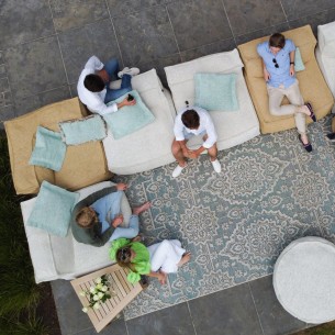 Ensemble de fauteuils VELTY SAINT BARTH beige or 9 modules 2