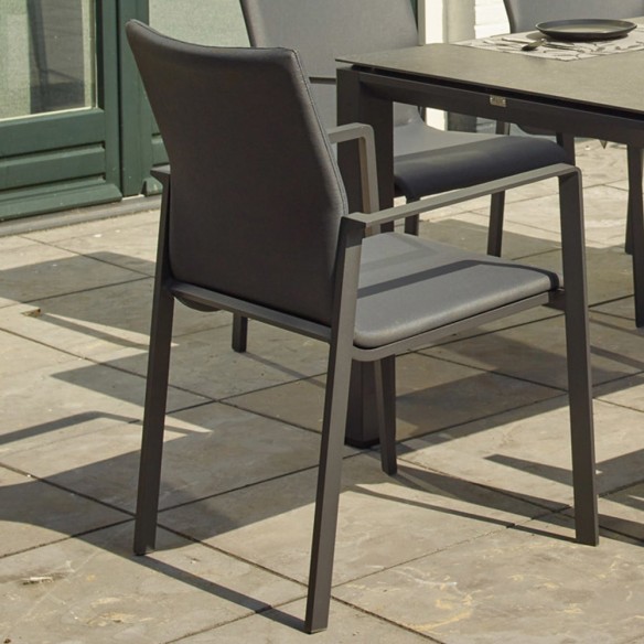 Chaise de jardin SENSE gris lave et gris anthracite