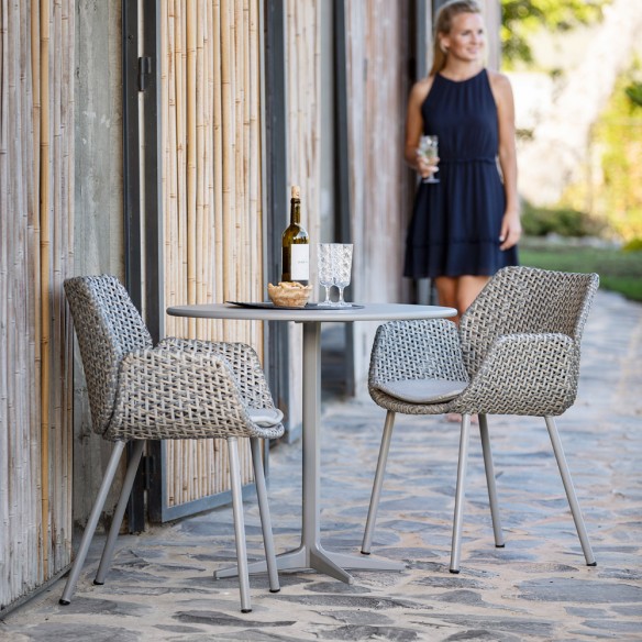 VIBE Garden Chair Light grey/grey/taupe Weave