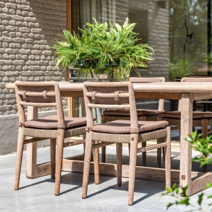 JADA Dining Chair in Reclaimed Teak with Seat Cushion