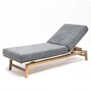 LAUSANNE Sun Lounger in Natural Reclaimed Teak 2