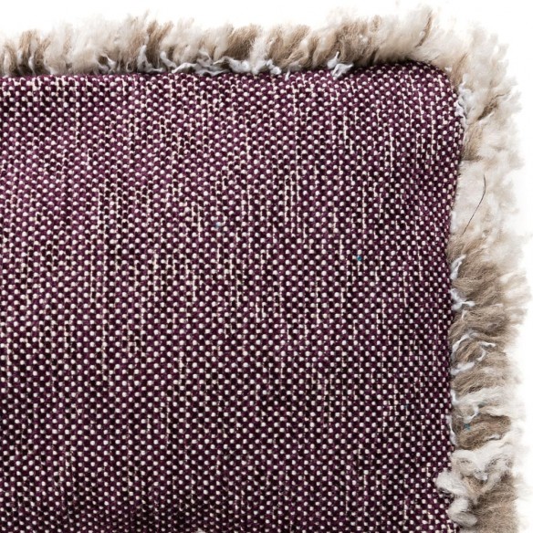 Coussin de décoration VELTY aubergine 50x30cm