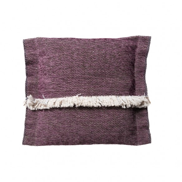 Coussin de décoration VELTY aubergine 50x57cm