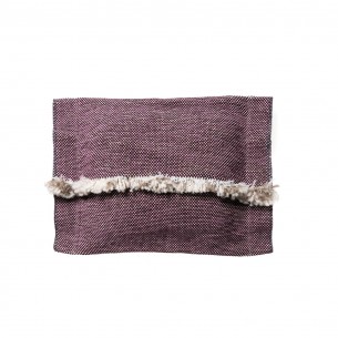 Coussin de décoration VELTY aubergine 40x47cm 2