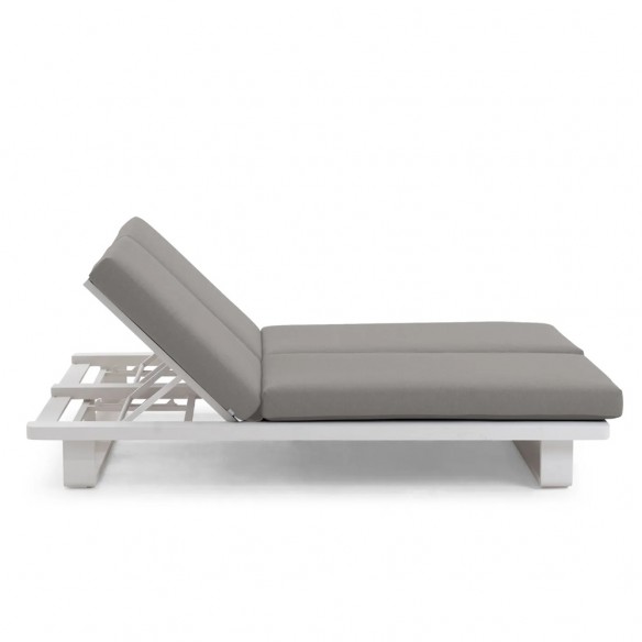 FITZ ROY Double Sun Lounger Aluminium White