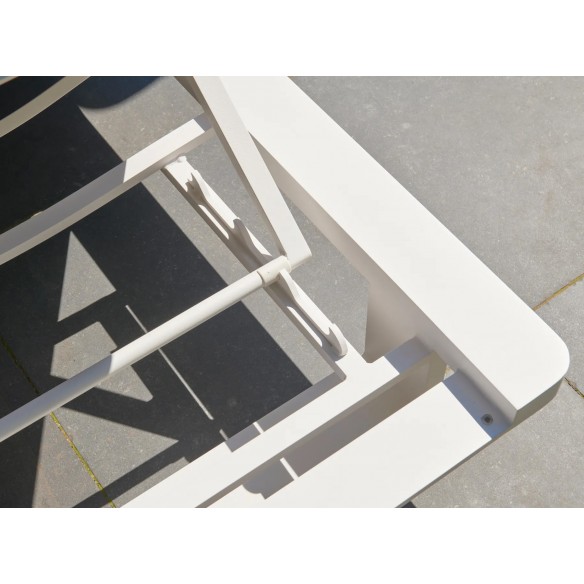 FITZ ROY Double Sun Lounger Aluminium White