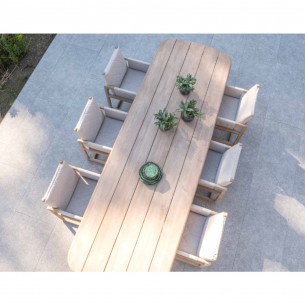 COLIN Outdoor Dining Table in Natural Reclaimed Teak W350 H75cm