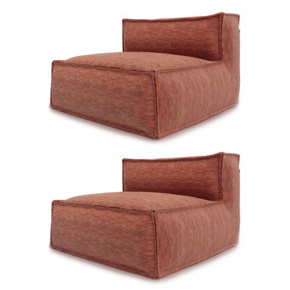 Duo de fauteuils VELTY terracotta