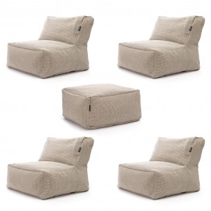 DOTTY PORTO VECCHIO Armchair Set 5 Modules Beige 2